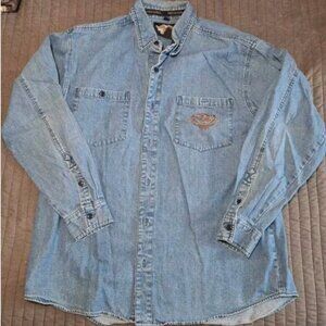 Harley Davidson Denim Shirt Men's XL